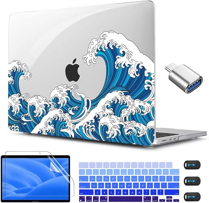 CISSOOK Wave Case for MacBook Air 13.6 inch 2025 2024 2023 2022 Release by CISSOOK
