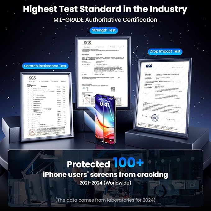 Uyiton UnBreak-Glass for iPhone 15 Pro Max Screen Protector, Scratch-Resistant - Image 2