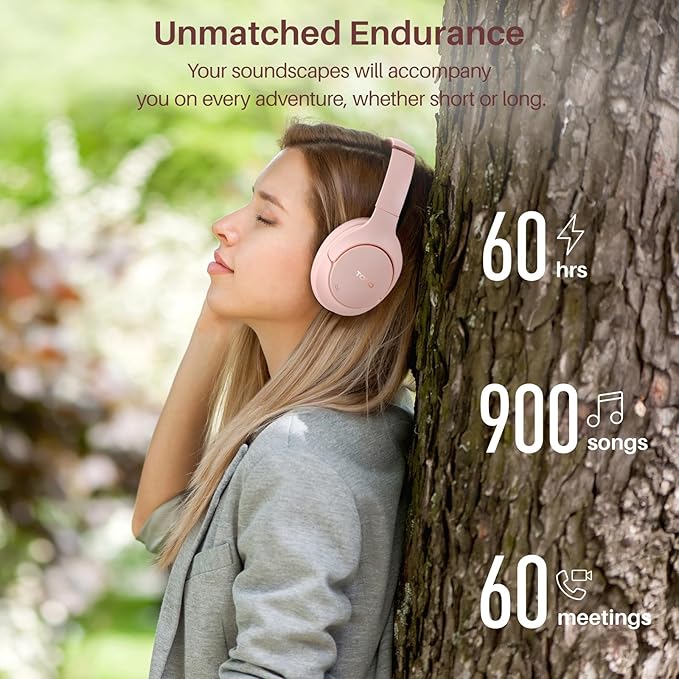 TOZO HT2 Hybrid Active Noise Cancelling Headphones, Wireless Over Ear Bluetooth - Image 8