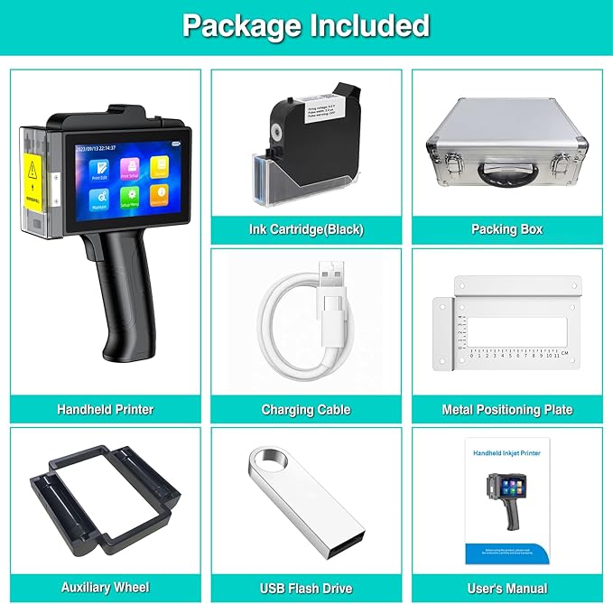 TIJ800P Handheld Inkjet Printer 1 inch Portable Handheld Printer Gun 5 Inch - Image 6