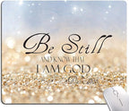 Christian Bible Verses Square Waterproof Mouse Pad Non-Slip Rubber Base by DUADELI