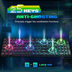 Redragon Updated S107 Gaming Keyboard and Mouse, RGB Gaming Keyboard and 10000 - Image 7