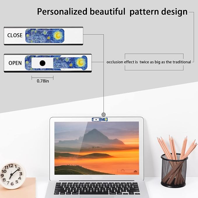 Webcam Cover, 3 Pieces, Laptop Camera Cover, Privacy Shielding Capacity is - Image 5