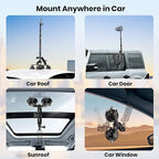 Suction Car Mount for GoPro/Insta360/DJI | Aluminum Alloy Extendable Selfie - Image 2