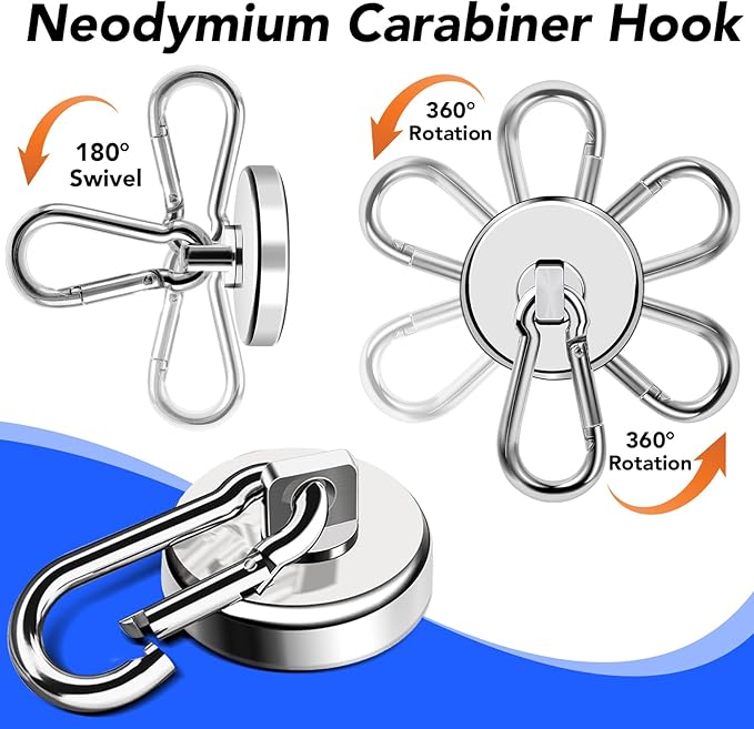 LOVIMAG Magnetic Hooks for Cruise Cabins, 70LBS Swivel Magnet Hooks, Cruise - Image 5