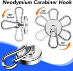 LOVIMAG Strong Magnetic Hooks, 70LBS Heavy Duty Magnet Hooks Strong Neodymium - Image 5
