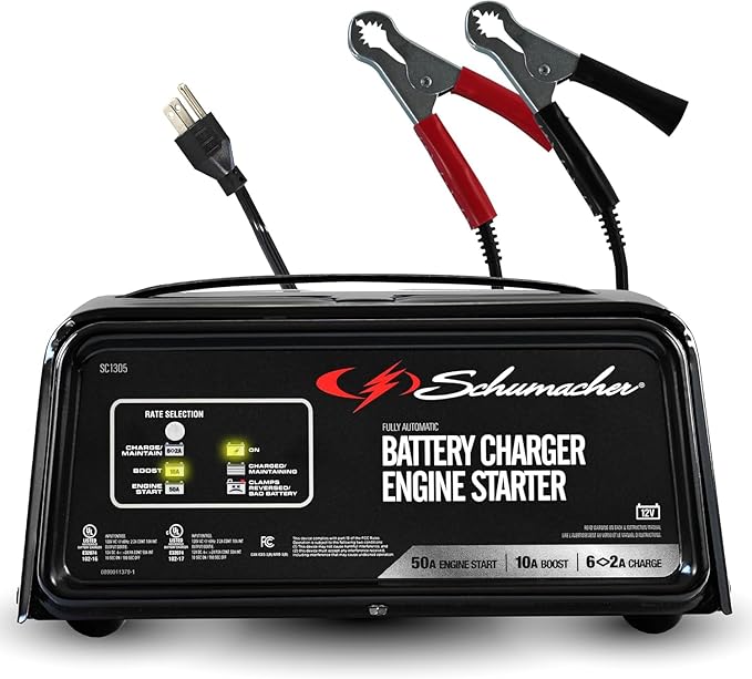 Schumacher Electric 6A Car Battery Charger and 50A Engine Starter, 3-in-1 by SchumacherElectric