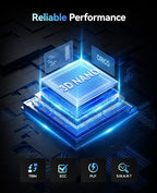 ORICO 1TB M.2 NVMe SSD, PCIe Gen3x4 M2 2280 SSD, 3D NAND Flash Internal Solid - Image 5