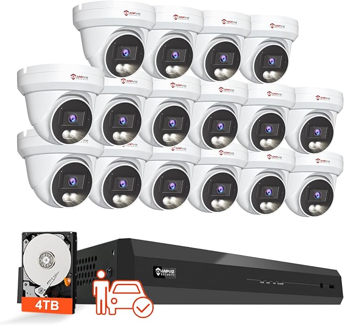 Anpviz 4K 16CH PoE Security Camera System, Smart Color Night Vision, 8MP/4K 16 by AnpvizSecurity