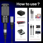 Condenser Microphone XLR, Professional Studio Recording Microphone - Image 5