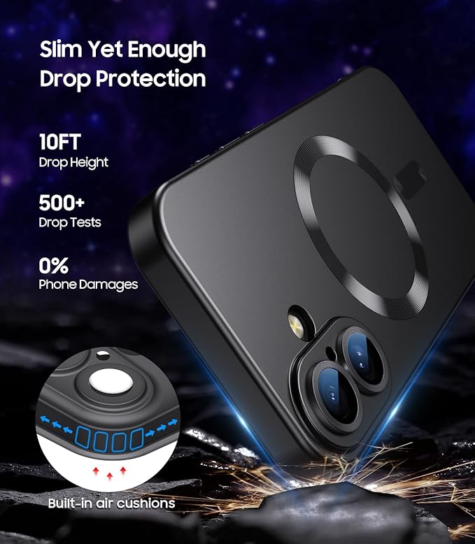 Magnetic for iPhone 16 Case Slim Soft Silicone Bumper Shockproof Metallic - Image 5
