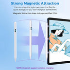 iPad Pencil with Magnetic&5 Extra Tips, USB-C Faster Charge, Stylus Pen - Image 3