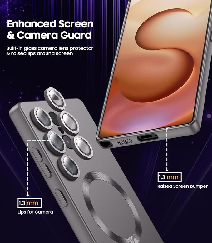 Magnetic for Samsung Galaxy S25 Ultra Case Slim Soft Silicone Bumper Shockproof - Image 4