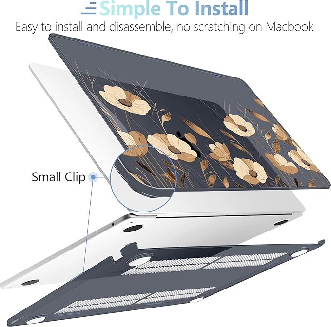 MEEgoodo Case for M4/M3/M2 MacBook Air 13.6 inch Case 2025 2024 2022, Fit Model - Image 4