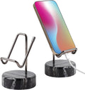 Marble Phone Stand with Metal Holder, Charging Available While Using, Swipe Up by TransMarble