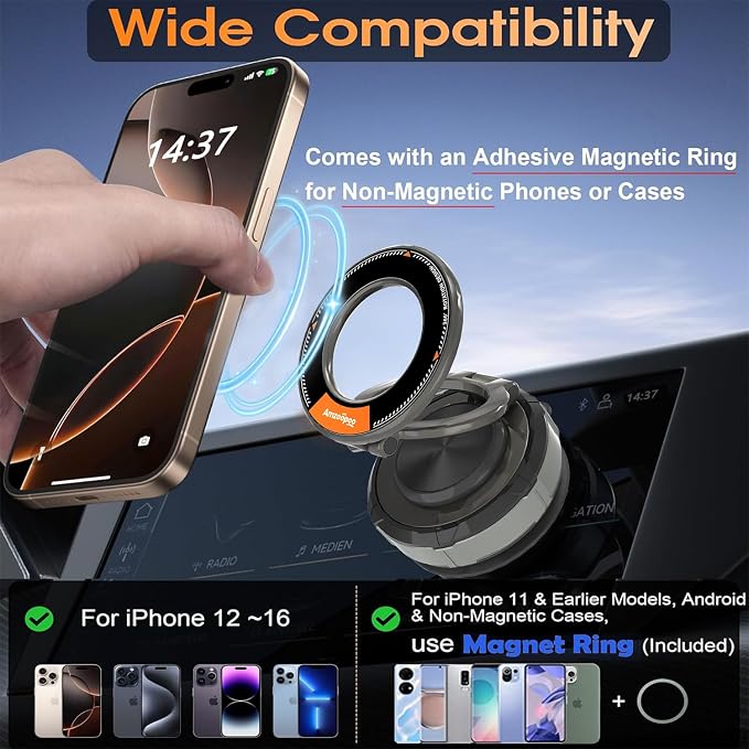 Phone Holders for Your Car Phone Holder Mount for MagSafe 360° Adjustable - Image 4