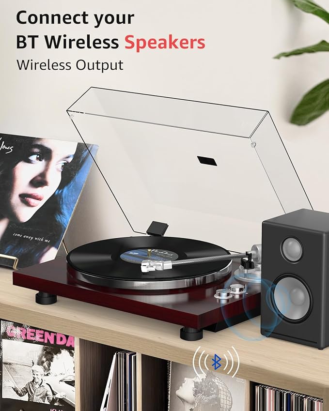Turntable Record Player Wireless Output Carbon Fiber Tonearm Vinyl Player - Image 6