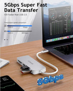 USB C Hub, 7 Ports 1 USB C Multiport Adapter - Image 4