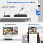 Hiseeu 4K PoE PTZ Camera System, NVR Security Camera System w/6Pcs 5MP Wired - Image 6