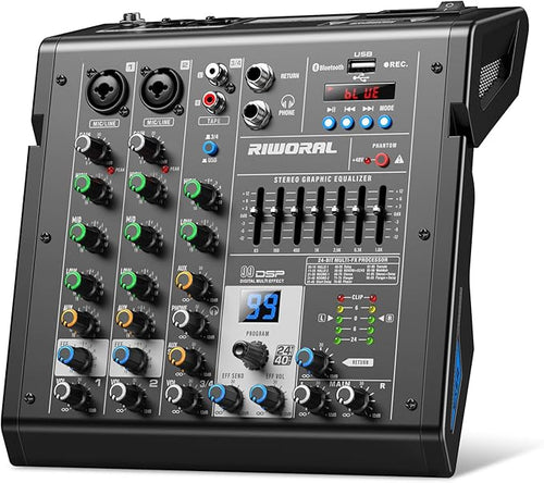 4 Channel Audio Interface DJ Mixer by RiworalAudio
