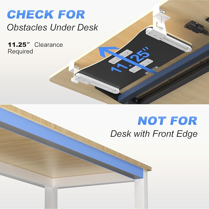 suptek Large Keyboard Tray Under Desk Pull Out - Image 3