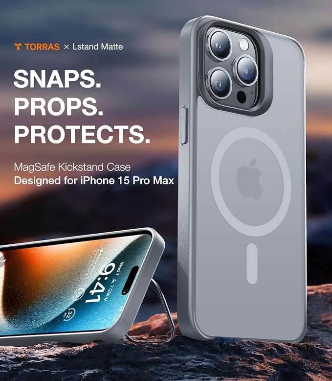 TORRAS Magnetic for iPhone 15 Pro Case, Compatible - Image 7