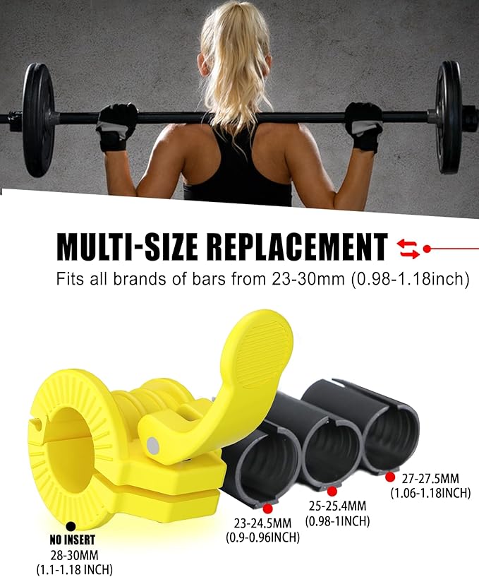 Barbell Clips 1 Inch Quick Release Weight Clamps 0.9-1.18inch Multi-Size - Image 2
