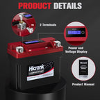 YT12B-BS Lithium 12V 6Ah 360CCA LiFePO4 Motorcycle Battery, Powersports Battery - Image 3
