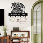Personalized Skull Motocycle Key Holder Wall Mount, Custom Metal Key Rack Key - Image 2
