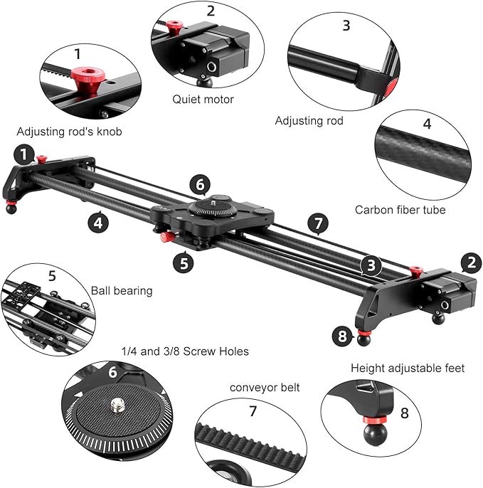 GVM Motorized Camera Slider, Automatic Round Trip, Tracking Shooting and 120 - Image 2