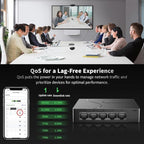 5 Port Easy Smart Managed Ethernet Switch Gigabit Switch, Network Hub, Ethernet - Image 6