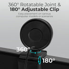 2K Webcam for PC with Microphone & Light & Privacy Cover, Web Camera for - Image 6