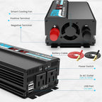 600W Power Inverter Pure Sine Wave Inverter 12V DC to 120V AC Converter - Image 7