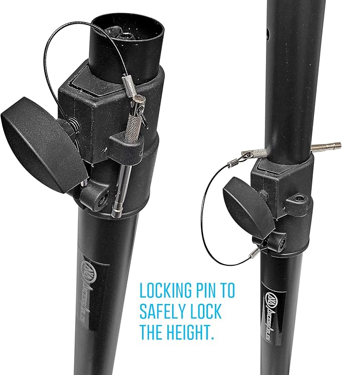 AxcessAbles Studio Monitor Speaker Stands Pair. 80lb Capacity per Stand. - Image 7