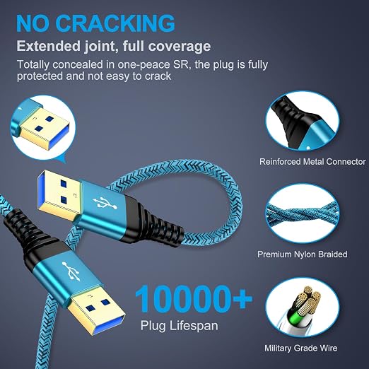 USB to USB Cable 10 FT, Hard Drive Enclosures, Computer PC Cooling Pad/Fan - Image 7
