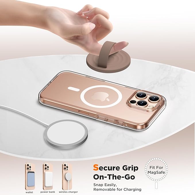 Magnetic Phone Ring Grip Holder, Silicone Finger Loop Grip, Compatible - Image 4