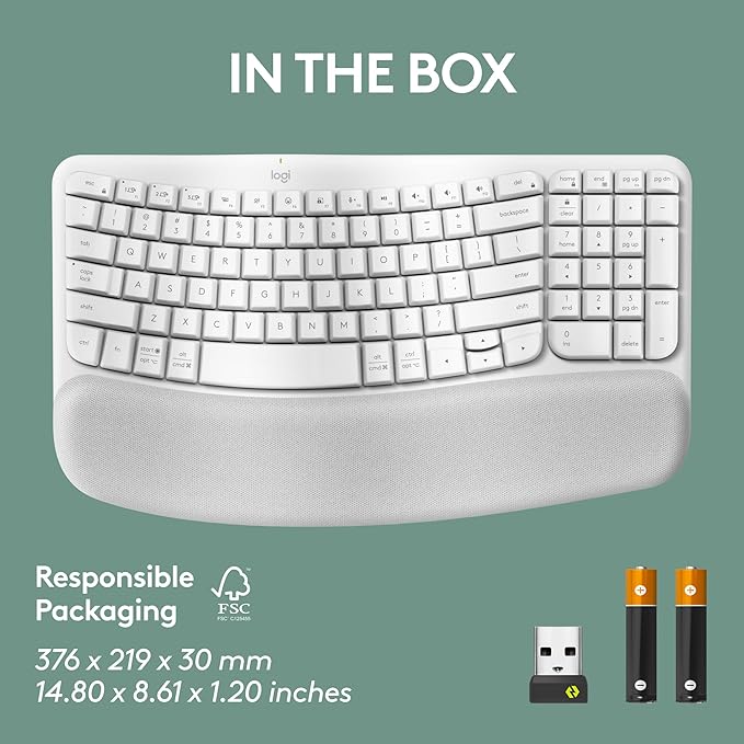 Logitech Wave Keys Wireless Ergonomic Keyboard - Image 10