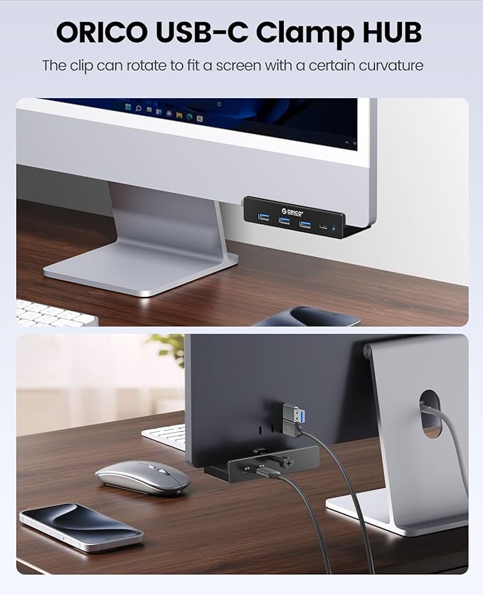 ORICO USB Hub 3.0, Clamp USB Hub - Image 3