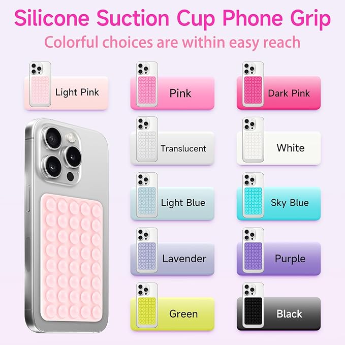 Silicone Suction Phone Case Mount, Non Slip Suction Cup Phone Mount, Phone - Image 2