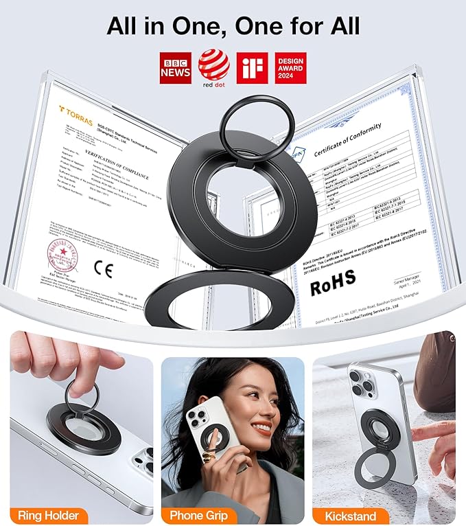 TORRAS 2025 Upgrade Fit for MagSafe Phone Grip Ring Holder Compatible - Image 2