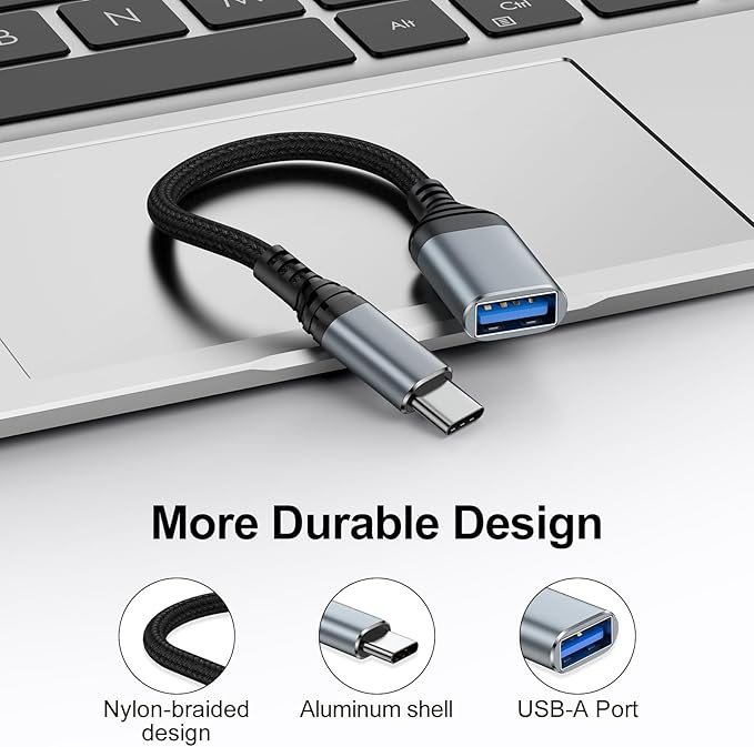 USB to USB C Adapter, Fast 5Gbps USB 3.0 OTG Adapter, USB A Female to Type C - Image 6
