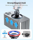 andobil Magnetic Phone Holder for Car Vent Suitable for iPhone 16/15/14 Grey - Image 2