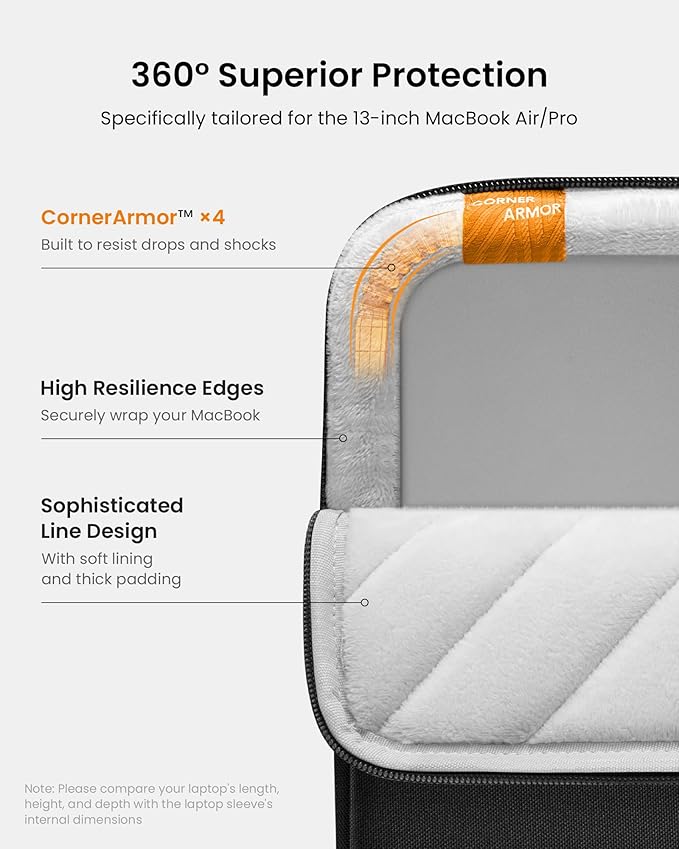 tomtoc 360° Protective Laptop Sleeve - Image 4