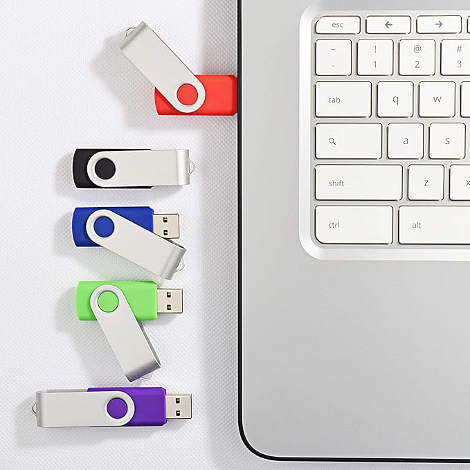 KOOTION 5 Pack 32GB Flash Drive USB 2.0 Thumb Drive Backup Memory Swivel Stick - Image 3