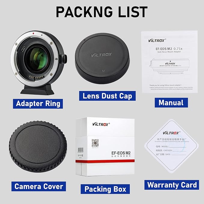 VILTROX EF-M2 Pro Lens Adapter 0.71x Auto Focus EF Lens to M4/3 Mount Adapter - Image 8