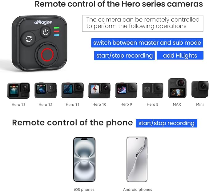 YDW Bluetooth Remote Control for INSTA360 X5 X4 X3 X2/Ace Pro2/Ace Pro/Ace/GO - Image 8