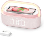COLSUR Bluetooth Speaker with Wireless Charger, FM Radio, Dimmable LED Night by COLSURCOLORYOURLIFE