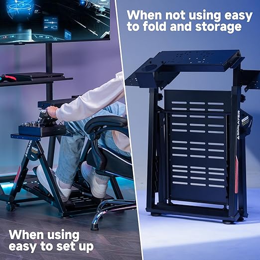 GTPLAYER Flight Racing Simulation Stand Foldable Gaming Stand Compatible - Image 7