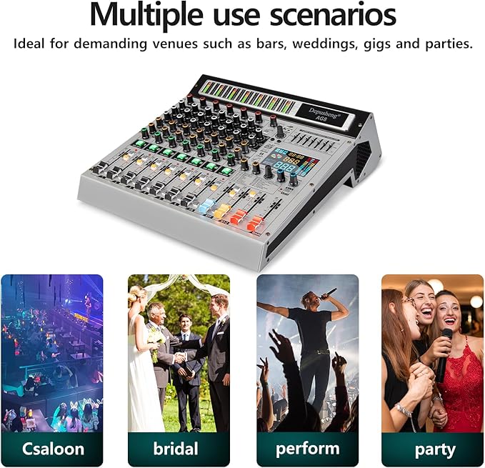 Depusheng AG8 Professional audio mixer 8 Channel - Image 7