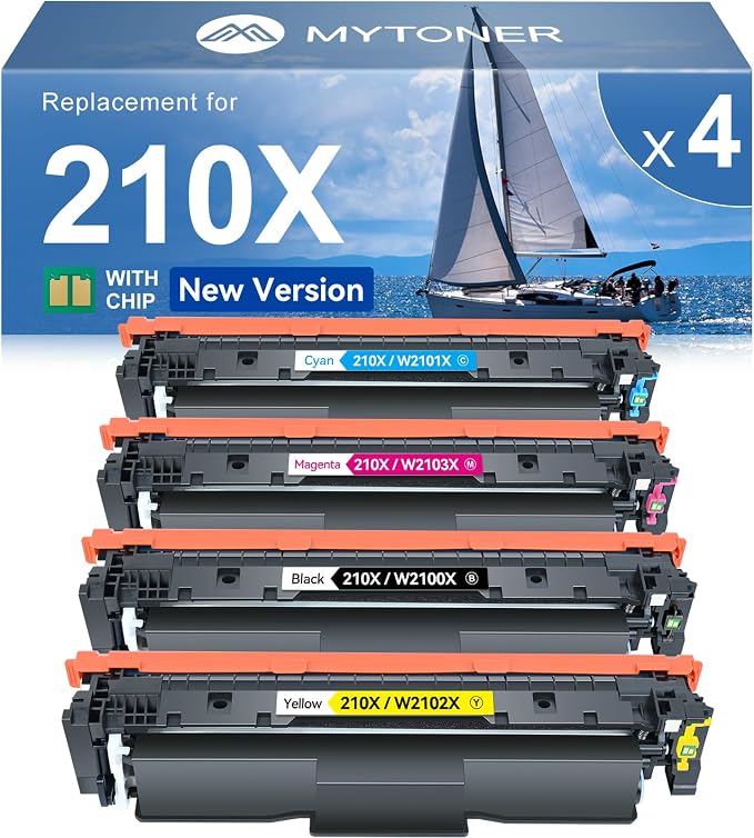 MYTONER 210X Toner Cartridges 4 Pack Compatible Replacement by MYTONER